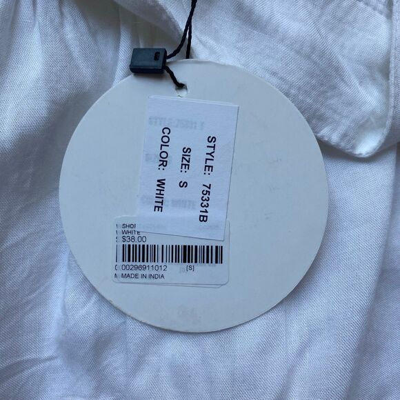 NWT White boho shorts with pocket - Picture 5 of 5